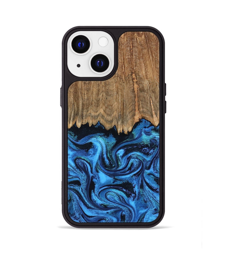 iPhone 13 Wood Phone Case - Patrice (Blue, 799010)