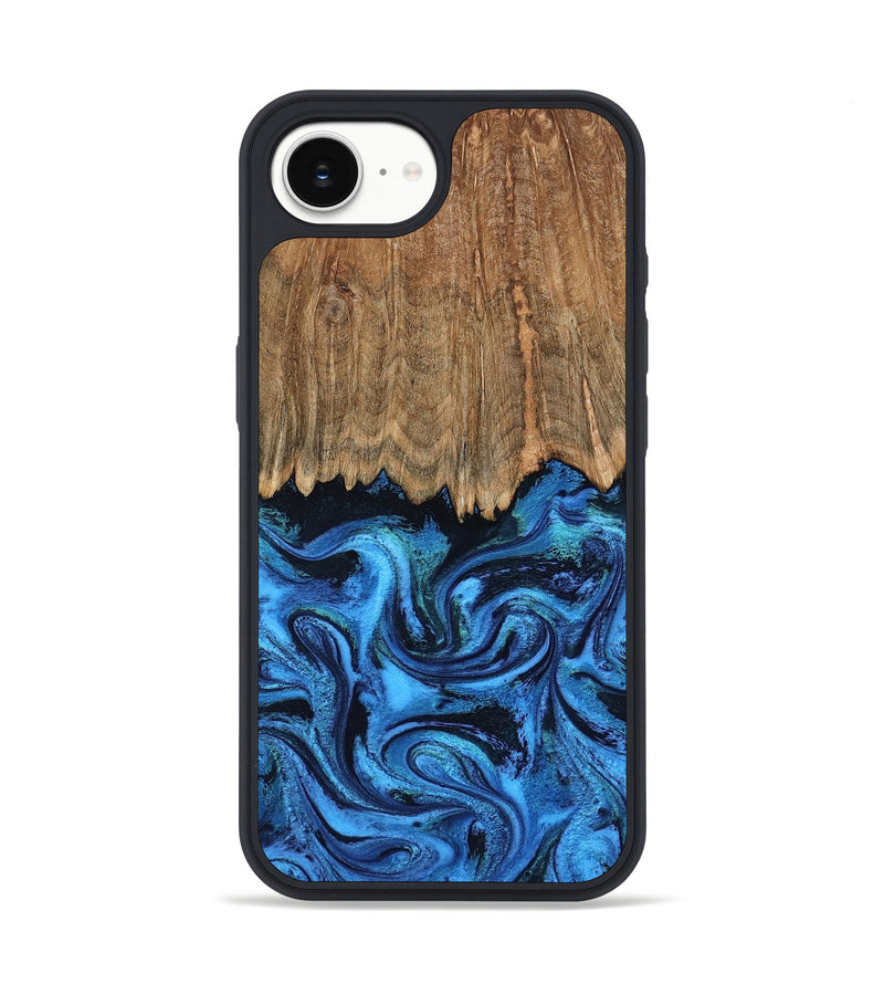 iPhone 16e Wood Phone Case - Patrice (Blue, 799010)