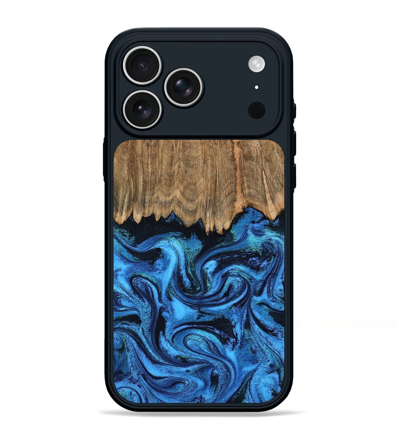 iPhone 17 Pro Max Wood Phone Case - Patrice (Blue, 799010)
