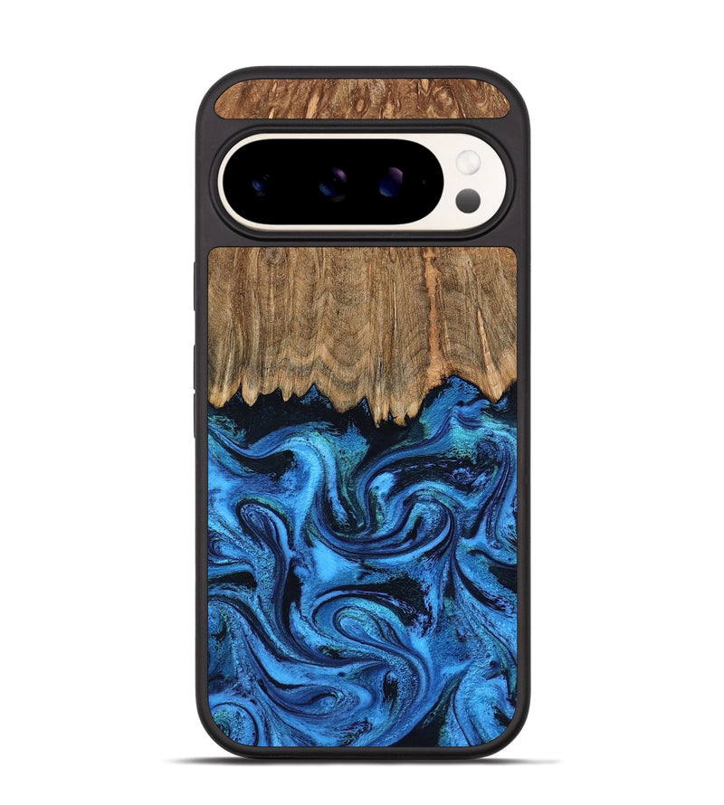 Pixel 9 Pro Wood Phone Case - Patrice (Blue, 799010)