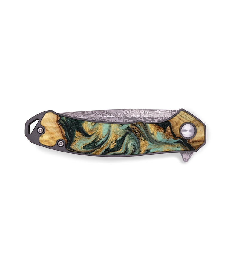 EDC Wood Pocket Knife - Haylie (Green, 799011)