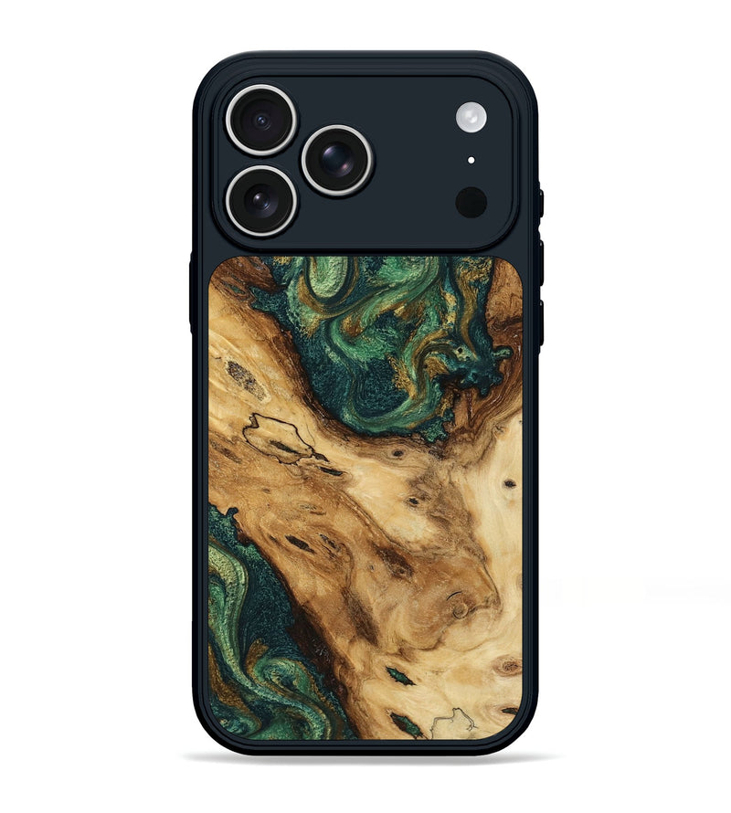 iPhone 17 Pro Max Wood Phone Case - Devonta (Green, 799013)