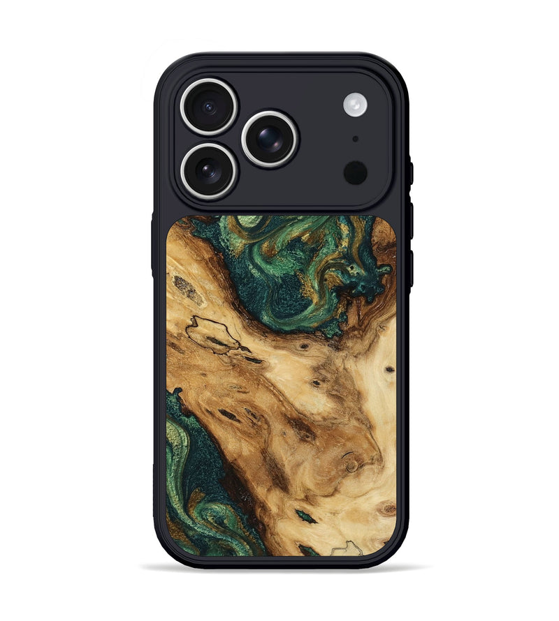 iPhone 17 Pro Wood Phone Case - Devonta (Green, 799013)