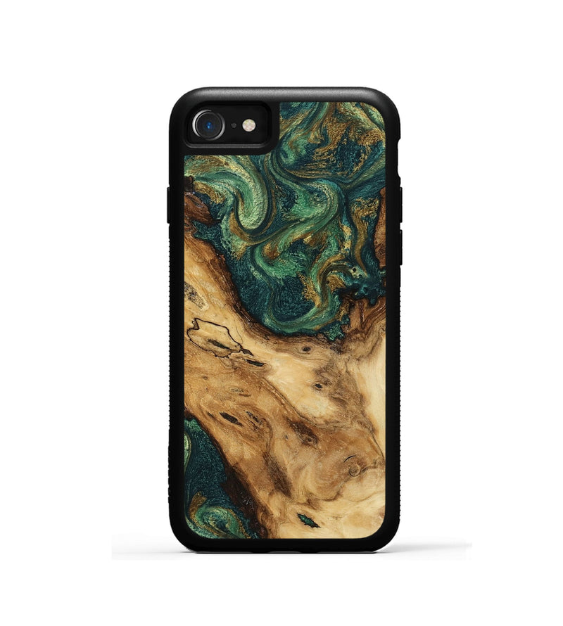 iPhone SE Wood Phone Case - Devonta (Green, 799013)