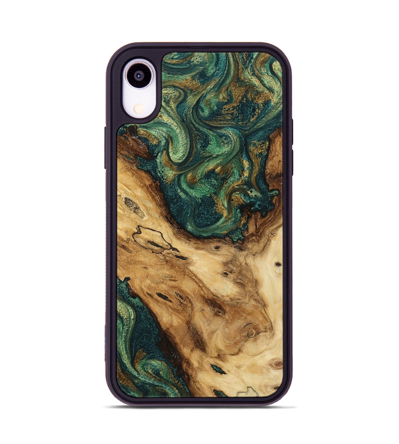 iPhone Xr Wood Phone Case - Devonta (Green, 799013)