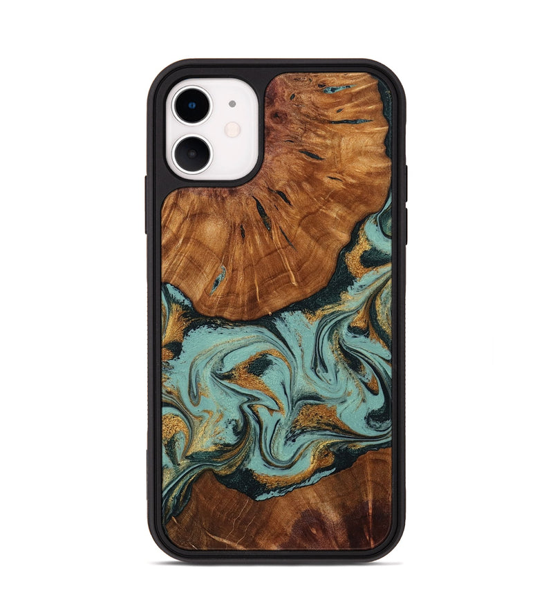iPhone 11 Wood Phone Case - Harland (Green, 799015)