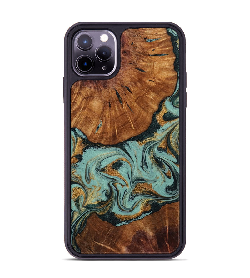 iPhone 11 Pro Max Wood Phone Case - Harland (Green, 799015)