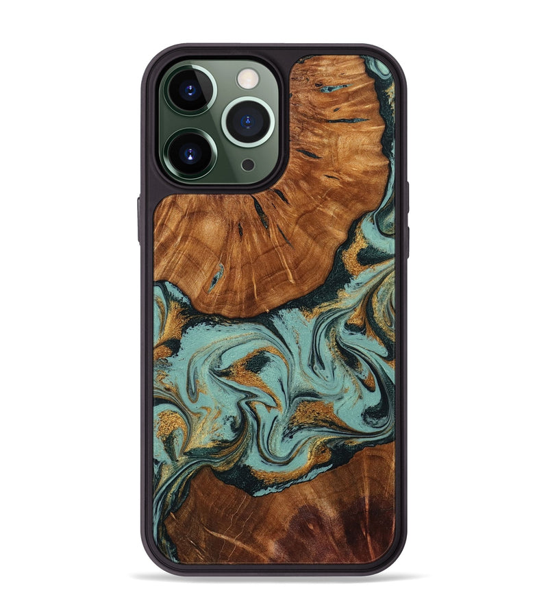iPhone 13 Pro Max Wood Phone Case - Harland (Green, 799015)