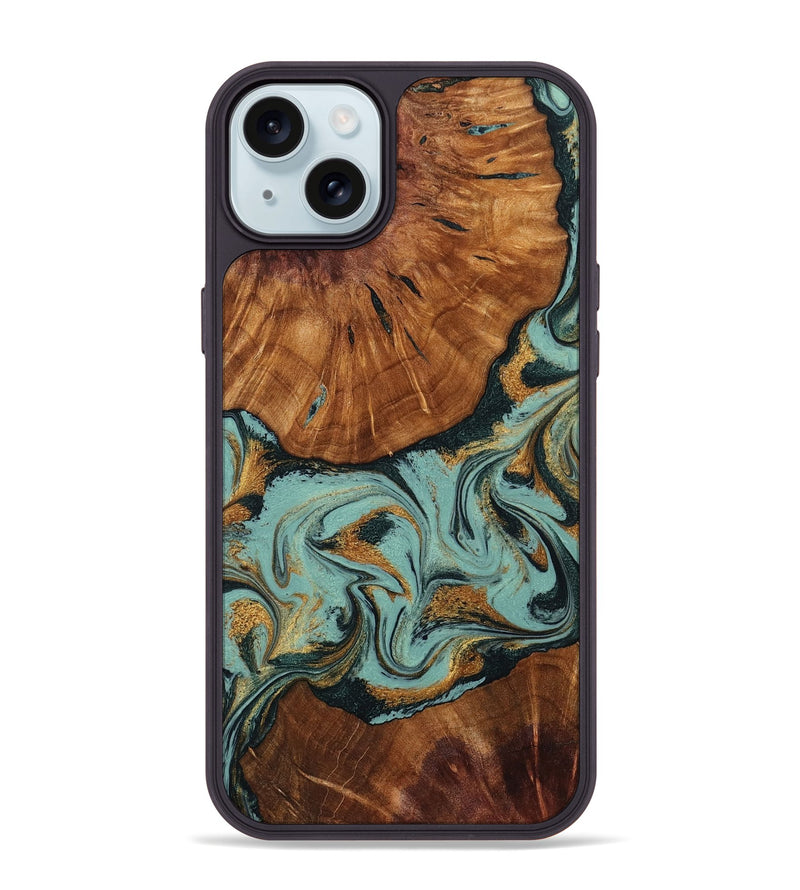 iPhone 15 Plus Wood Phone Case - Harland (Green, 799015)