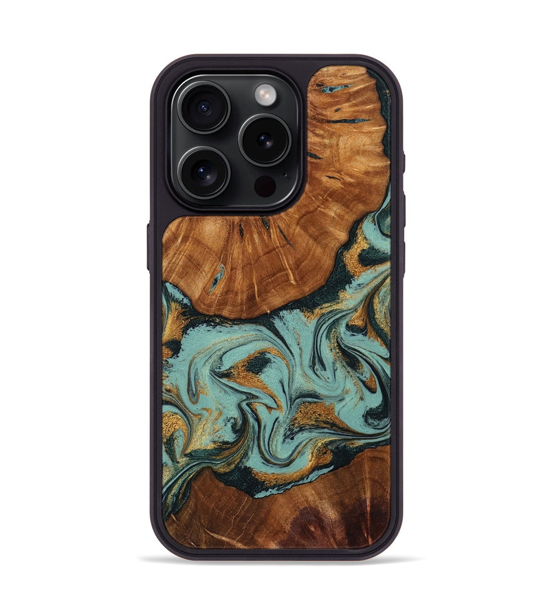 iPhone 15 Pro Wood Phone Case - Harland (Green, 799015)