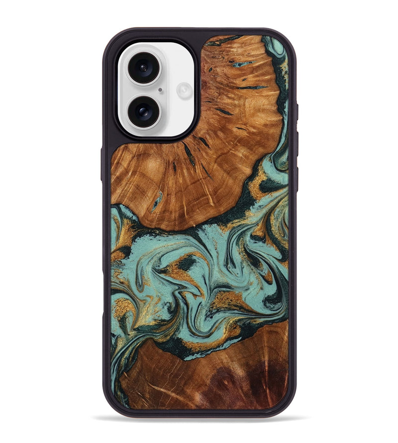 iPhone 16 Plus Wood Phone Case - Harland (Green, 799015)