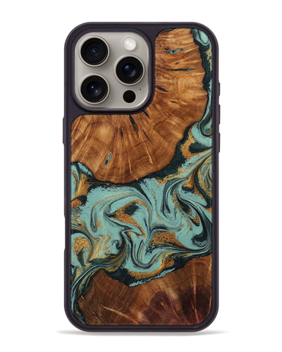 iPhone 16 Pro Max Wood Phone Case - Harland (Green, 799015)