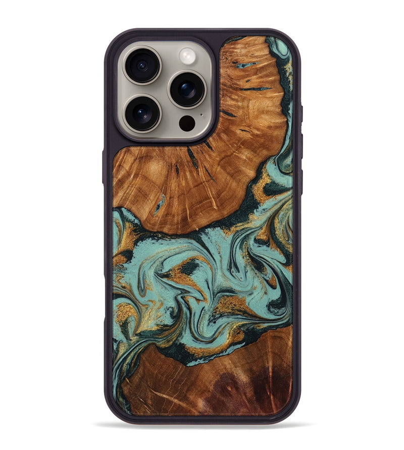 iPhone 16 Pro Max Wood Phone Case - Harland (Green, 799015)