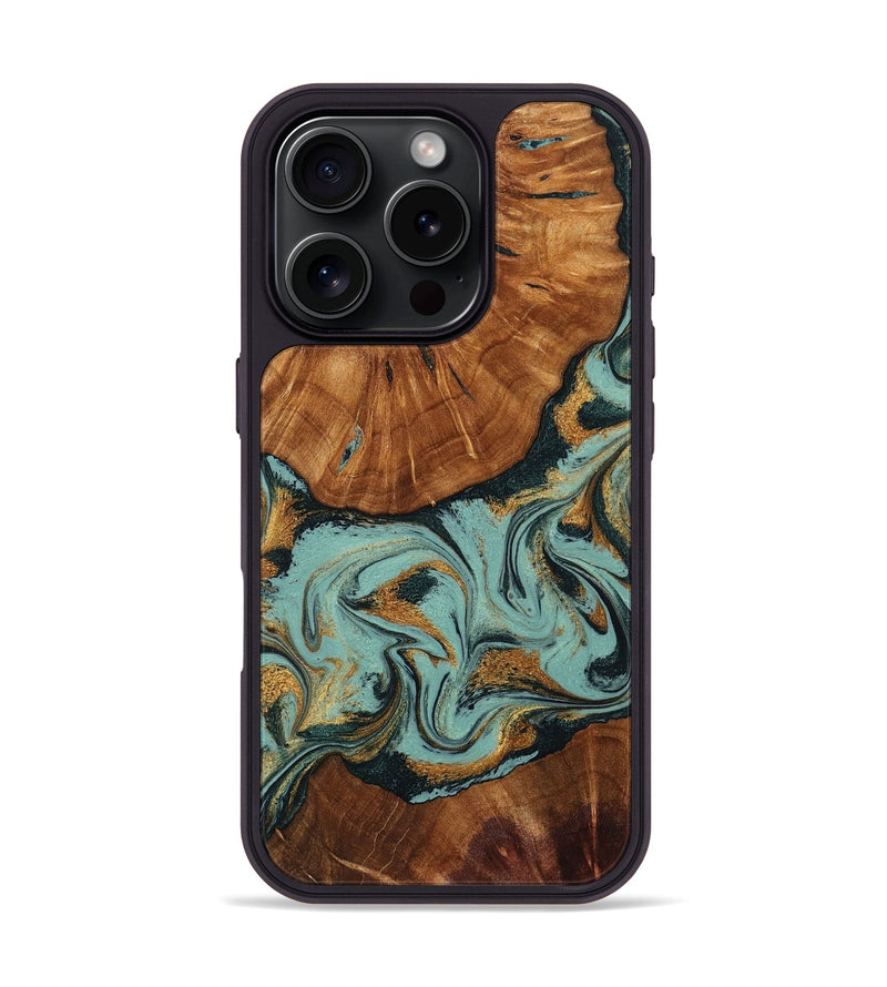 iPhone 16 Pro Wood Phone Case - Harland (Green, 799015)