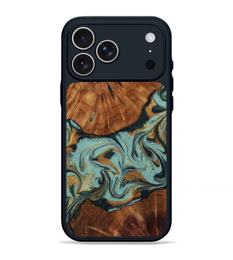 iPhone 17 Pro Max Wood Phone Case - Harland (Green, 799015)