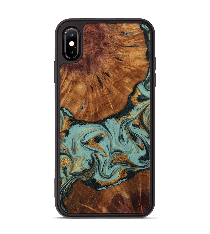 iPhone Xs Max Wood Phone Case - Harland (Green, 799015)