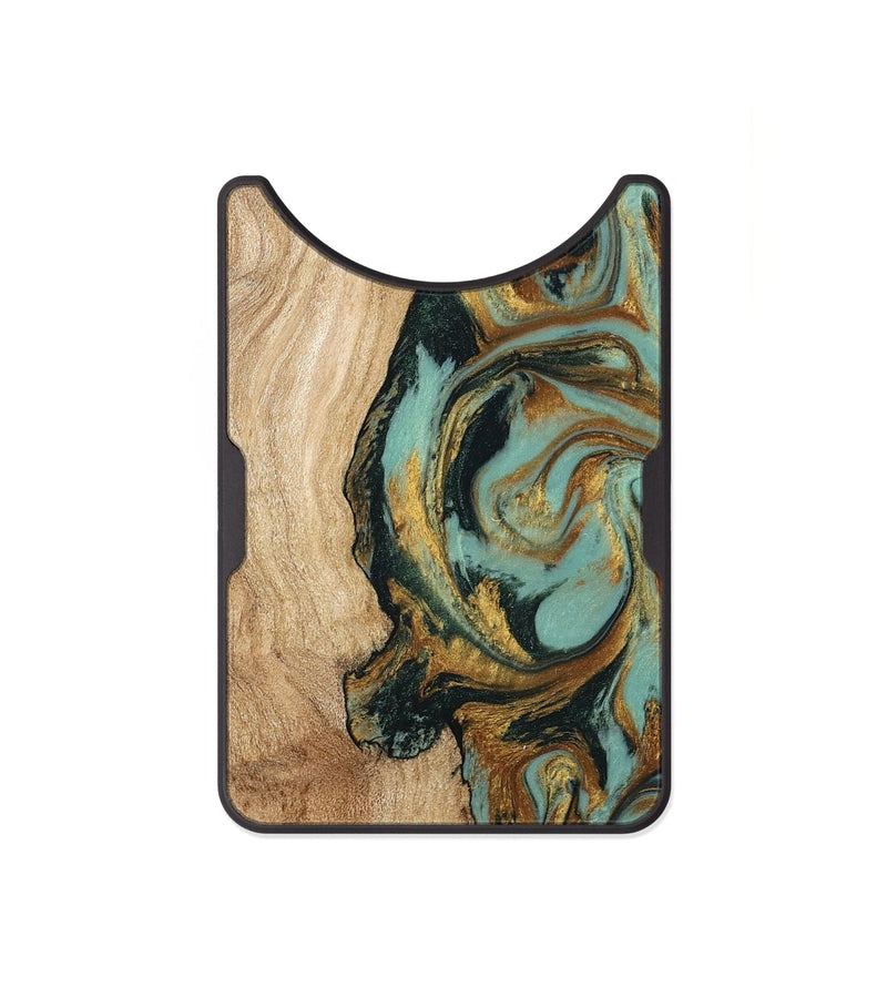Alloy Wood Wallet - Janis (Teal & Gold, 799016)