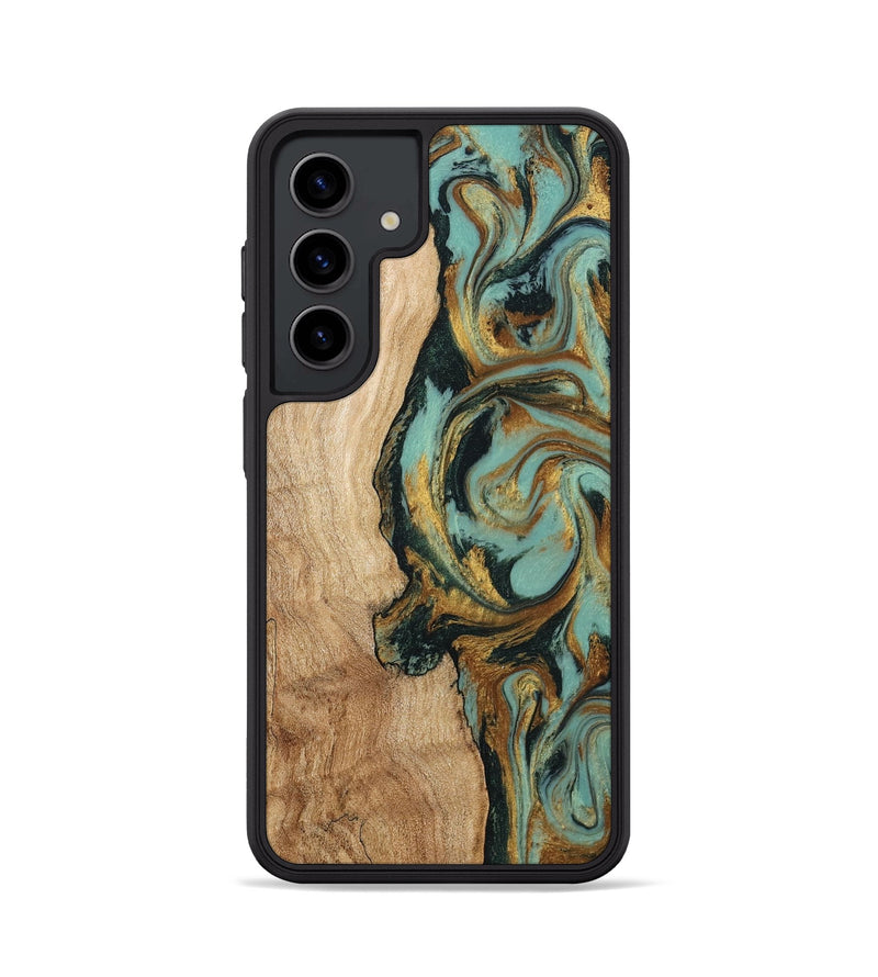 Galaxy S24 Wood Phone Case - Janis (Teal & Gold, 799016)