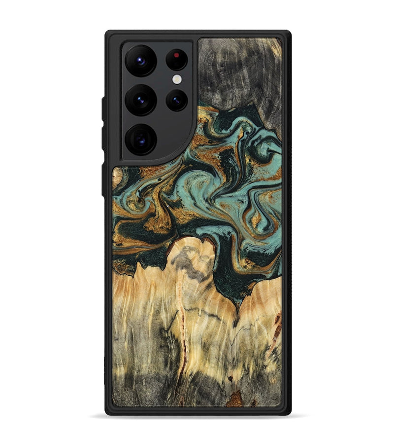 Galaxy S22 Ultra Wood Phone Case - Vikki (Green, 799017)