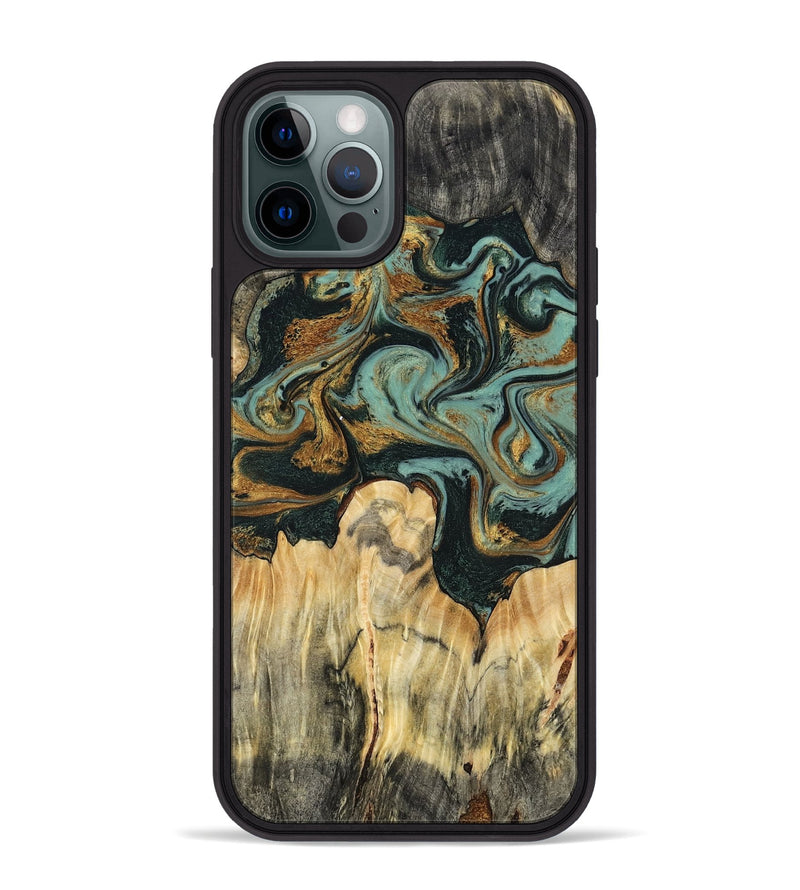 iPhone 12 Pro Max Wood Phone Case - Vikki (Green, 799017)