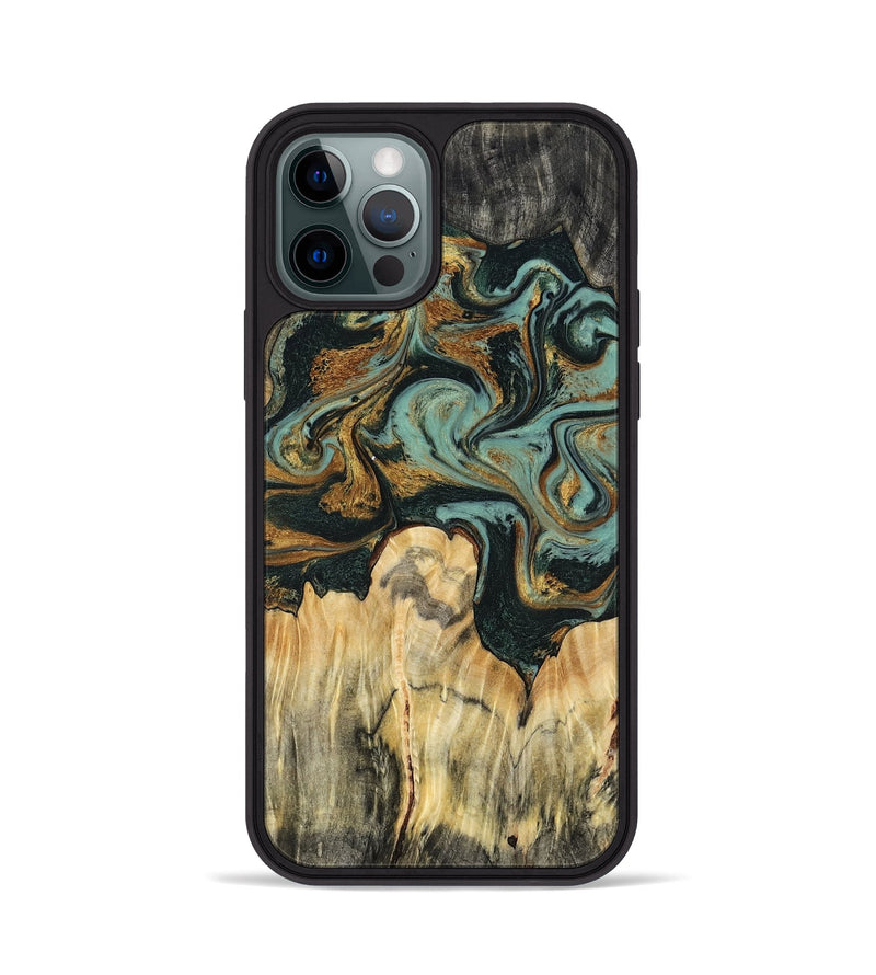 iPhone 12 Pro Wood Phone Case - Vikki (Green, 799017)