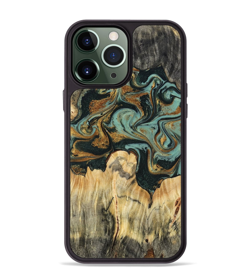 iPhone 13 Pro Max Wood Phone Case - Vikki (Green, 799017)