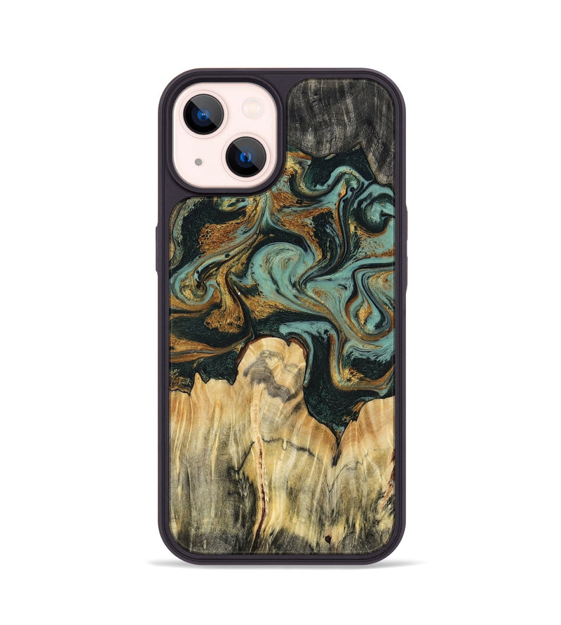 iPhone 14 Wood Phone Case - Vikki (Green, 799017)