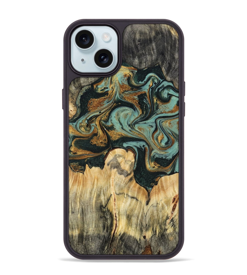 iPhone 15 Plus Wood Phone Case - Vikki (Green, 799017)