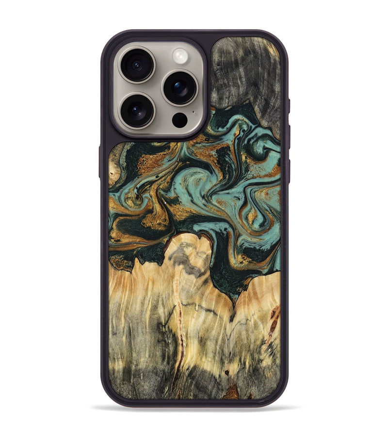 iPhone 15 Pro Max Wood Phone Case - Vikki (Green, 799017)