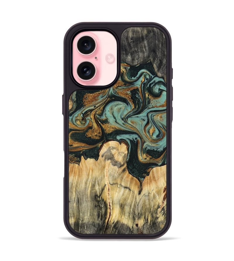 iPhone 16 Wood Phone Case - Vikki (Green, 799017)