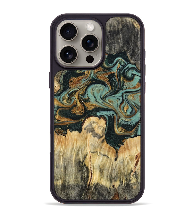 iPhone 16 Pro Max Wood Phone Case - Vikki (Green, 799017)