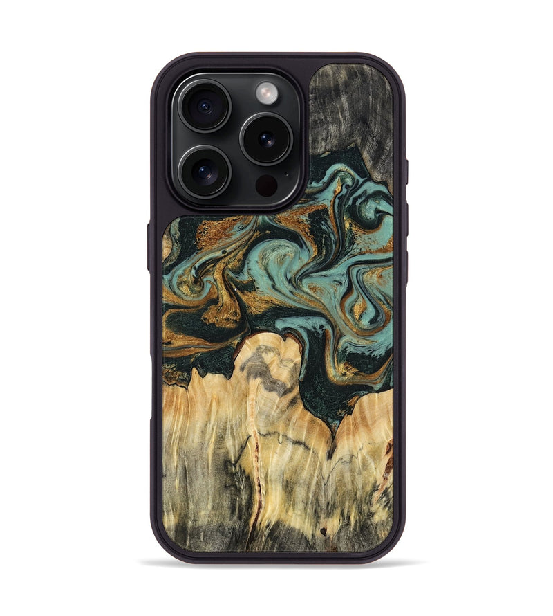 iPhone 16 Pro Wood Phone Case - Vikki (Green, 799017)