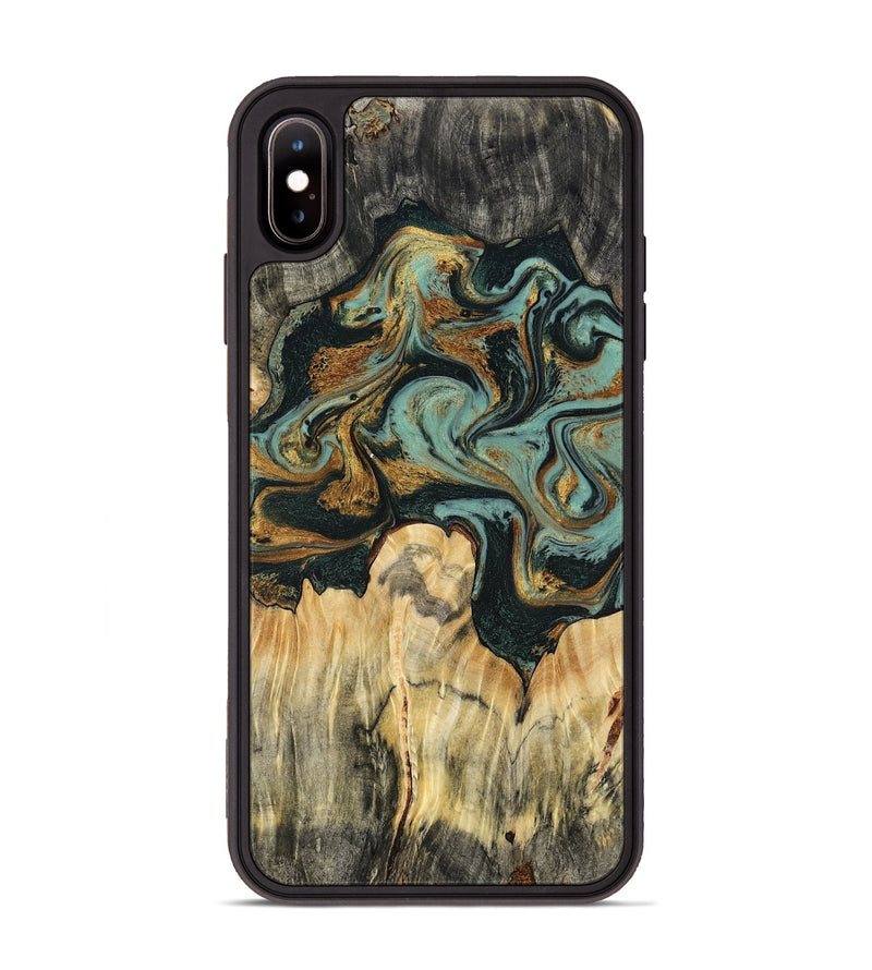 iPhone Xs Max Wood Phone Case - Vikki (Green, 799017)