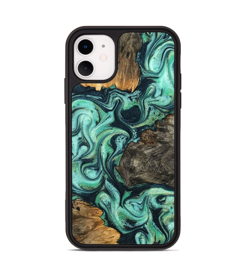 iPhone 11 Wood Phone Case - Luther (Green, 799018)