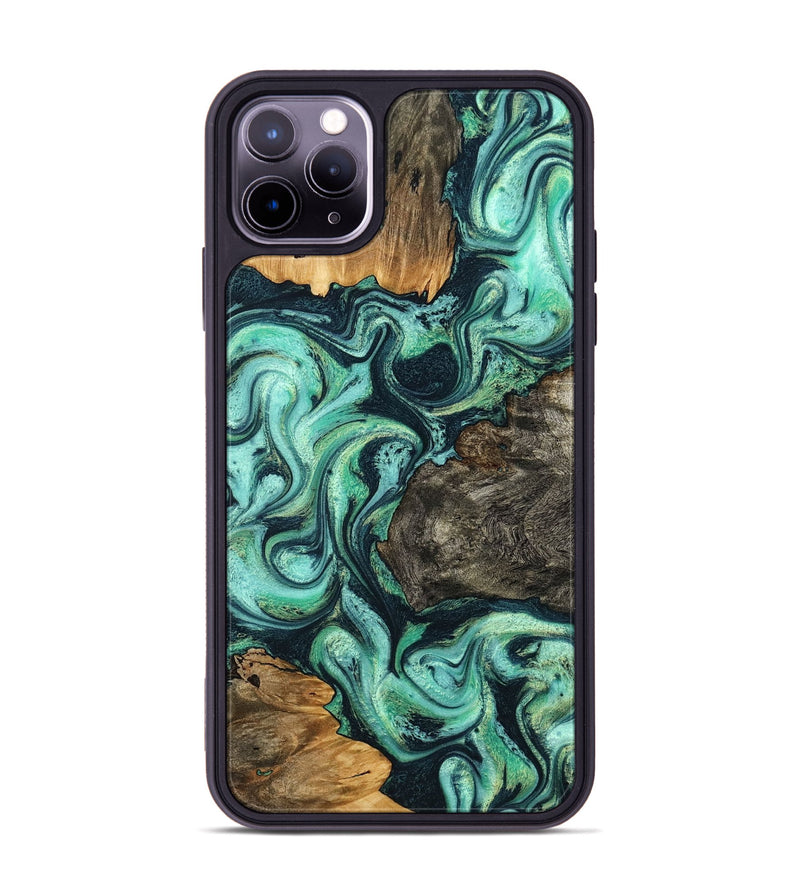 iPhone 11 Pro Max Wood Phone Case - Luther (Green, 799018)