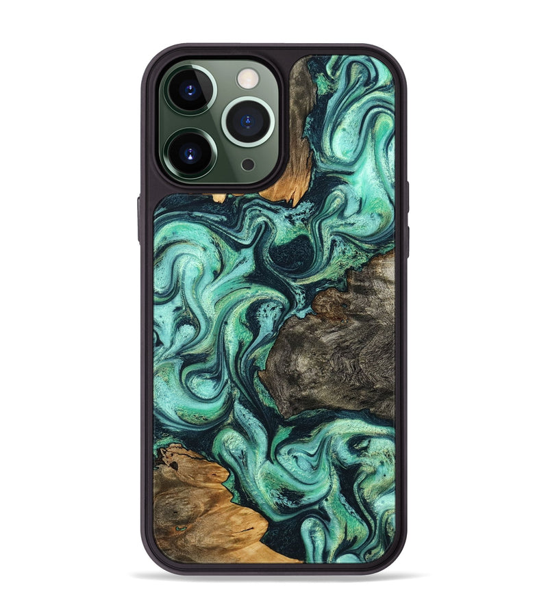 iPhone 13 Pro Max Wood Phone Case - Luther (Green, 799018)