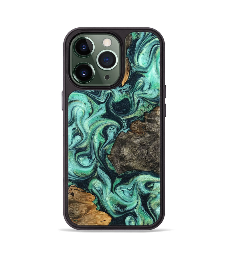iPhone 13 Pro Wood Phone Case - Luther (Green, 799018)