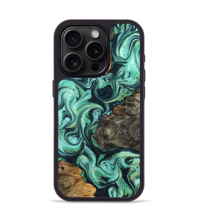 iPhone 15 Pro Wood Phone Case - Luther (Green, 799018)