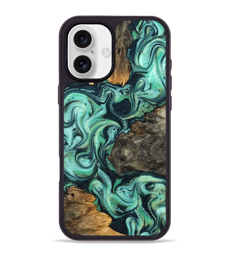 iPhone 16 Plus Wood Phone Case - Luther (Green, 799018)