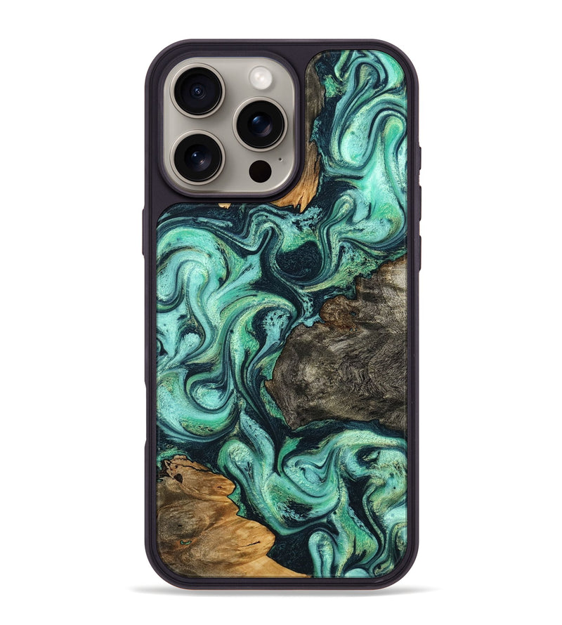 iPhone 16 Pro Max Wood Phone Case - Luther (Green, 799018)