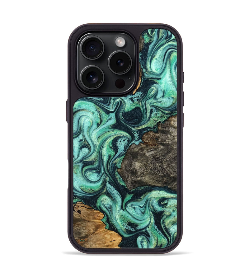 iPhone 16 Pro Wood Phone Case - Luther (Green, 799018)
