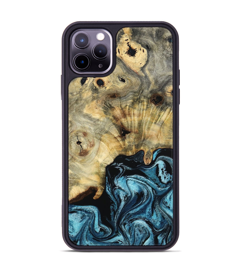 iPhone 11 Pro Max Wood Phone Case - Azul (Blue, 799020)