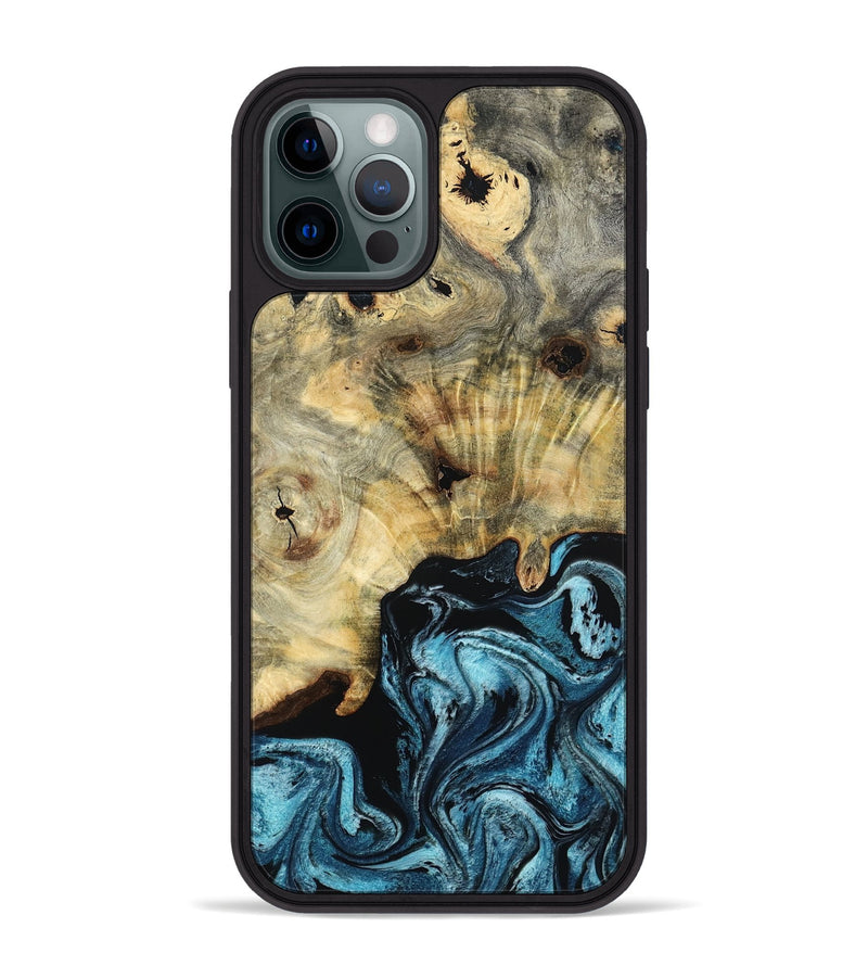 iPhone 12 Pro Max Wood Phone Case - Azul (Blue, 799020)