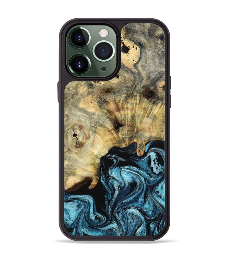 iPhone 13 Pro Max Wood Phone Case - Azul (Blue, 799020)
