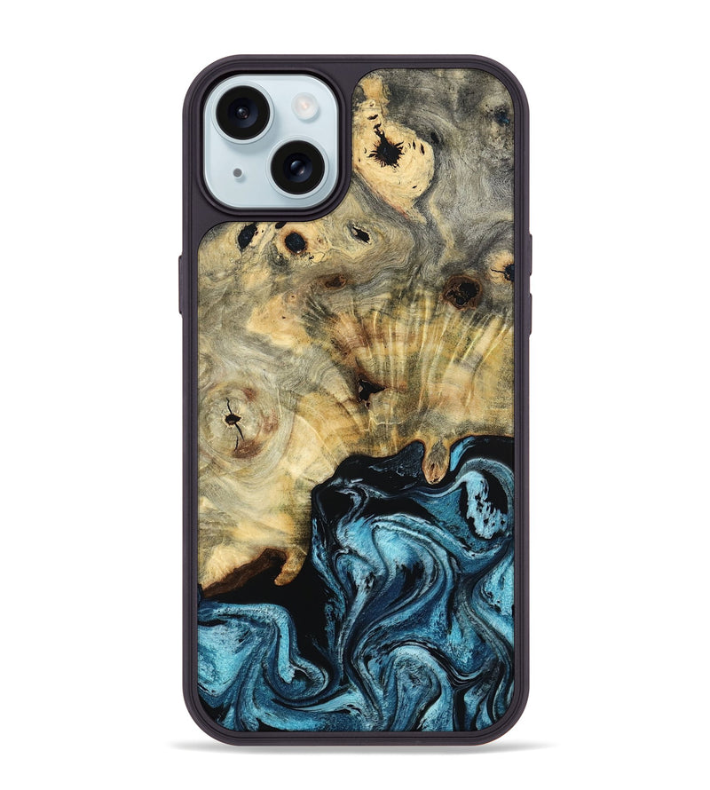 iPhone 15 Plus Wood Phone Case - Azul (Blue, 799020)