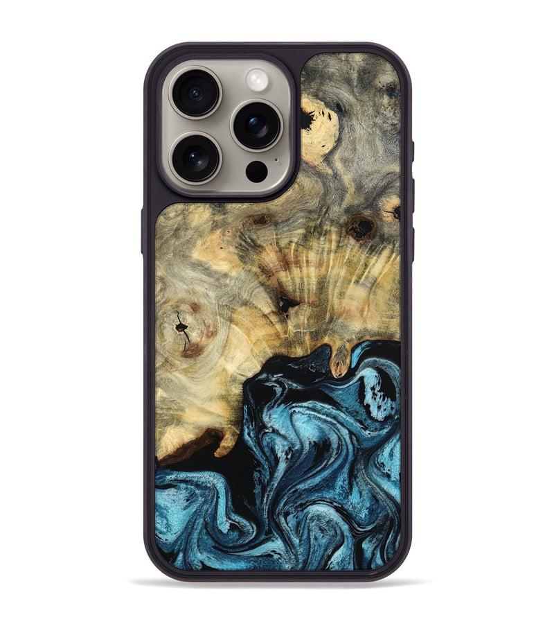 iPhone 15 Pro Max Wood Phone Case - Azul (Blue, 799020)