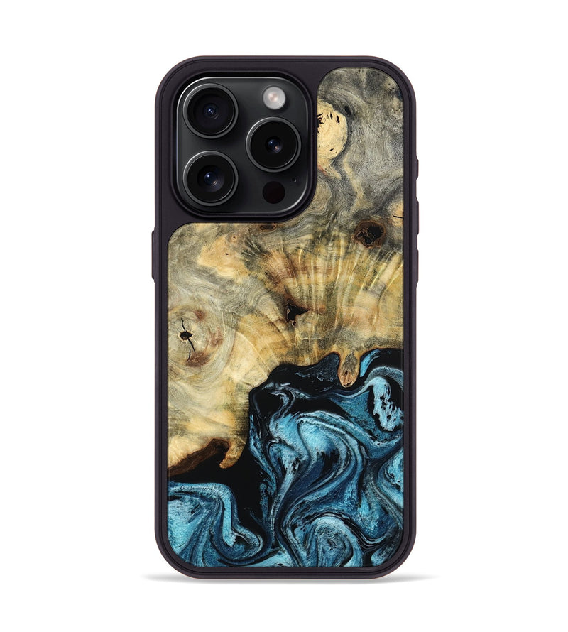 iPhone 15 Pro Wood Phone Case - Azul (Blue, 799020)