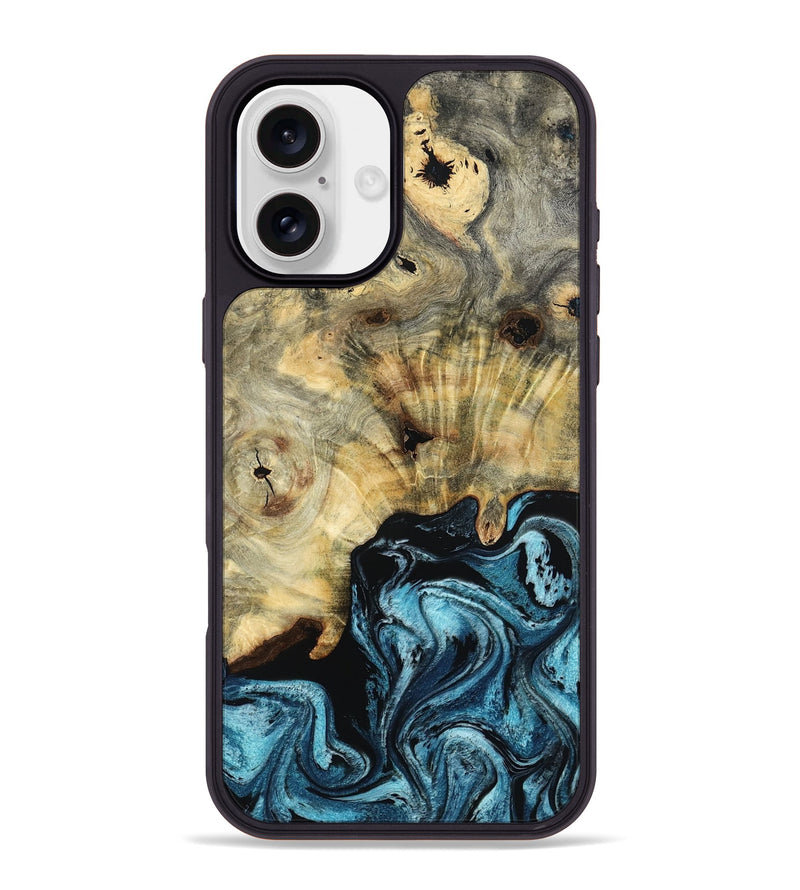 iPhone 16 Plus Wood Phone Case - Azul (Blue, 799020)
