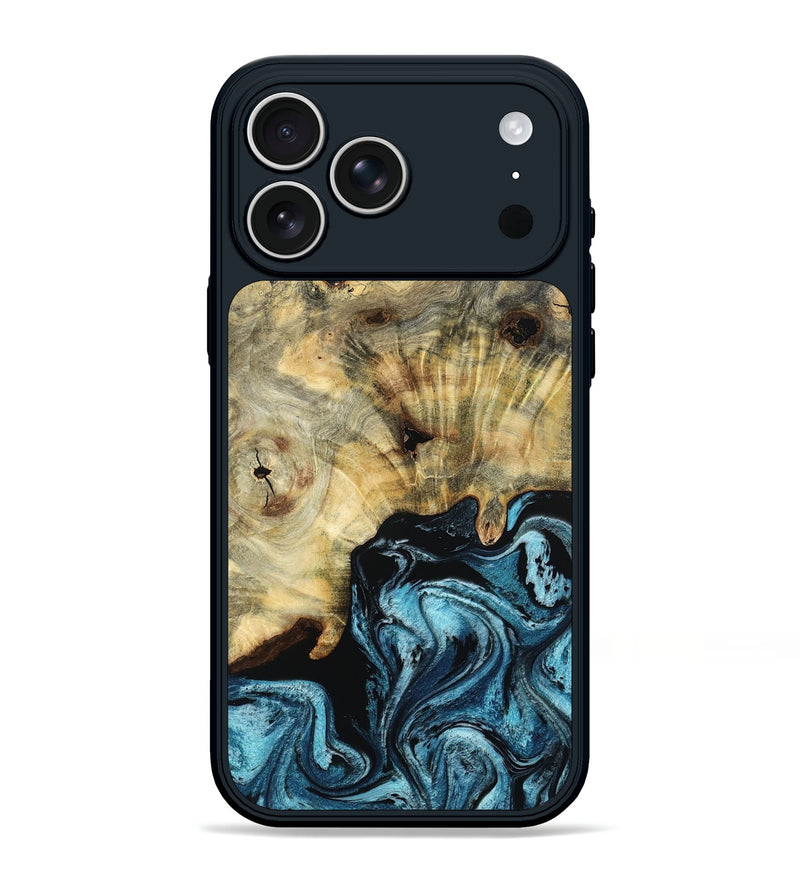 iPhone 17 Pro Max Wood Phone Case - Azul (Blue, 799020)
