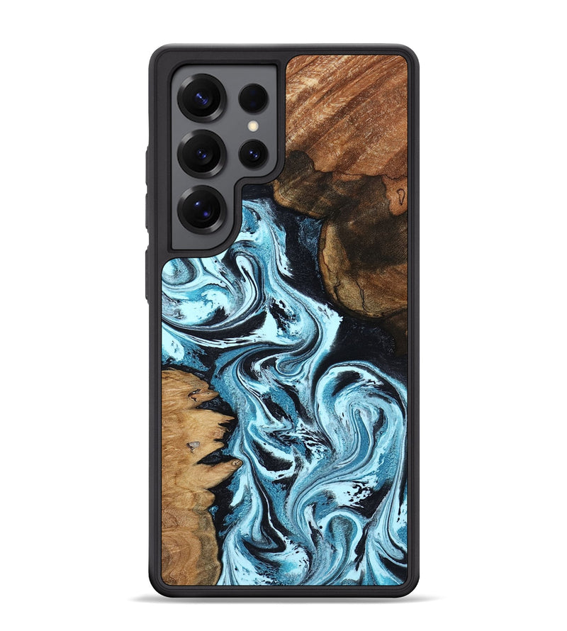 Galaxy S25 Ultra Wood Phone Case - Benson (Blue, 799021)